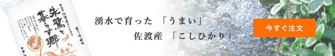 湧水で育った「うまい」佐渡産こしひかり