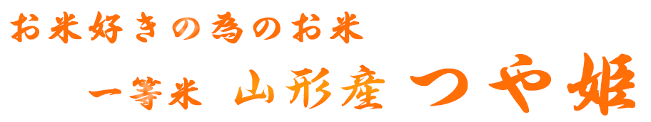 お米好きの為のお米　一等米山形産　つや姫